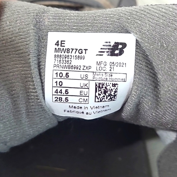 New Balance MW877GT Grey Suede Walking Shoes Sneakers Men’s Size 10.5 - Picture 16 of 17